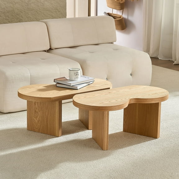 Modern Butterfly  Coffee Table for Living Rooms, Bedrooms, Offices, Natural
