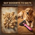 thumbnail image 6 of Deshedding Brush for Dogs and Cats: Undercoat Rake Pet Brush for Long Hair - Dematting Comb Removes Tangles Knots and Loose Fur, Grooming Tool for Thick Coats, 6 of 6