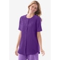 thumbnail image 2 of Woman Within Plus Size Short-Sleeve Crinkle Shirt, 2 of 6