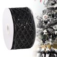 thumbnail image 2 of WMGHA 2.5 Inch Glitter Mesh Wired Ribbon For Christmas Tree Decor, Wrapping Crafts Bows Wreaths Garland Making, Tree Topper Holiday Decor 10 Yards Bulk Roll, 2 of 9