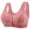 Pink, variant on Ynynloco Daisy Bra for Older Women No Underwire Front Closure Bras Comfortable Full Coverage Bras Everyday Sleep Wireless Bra