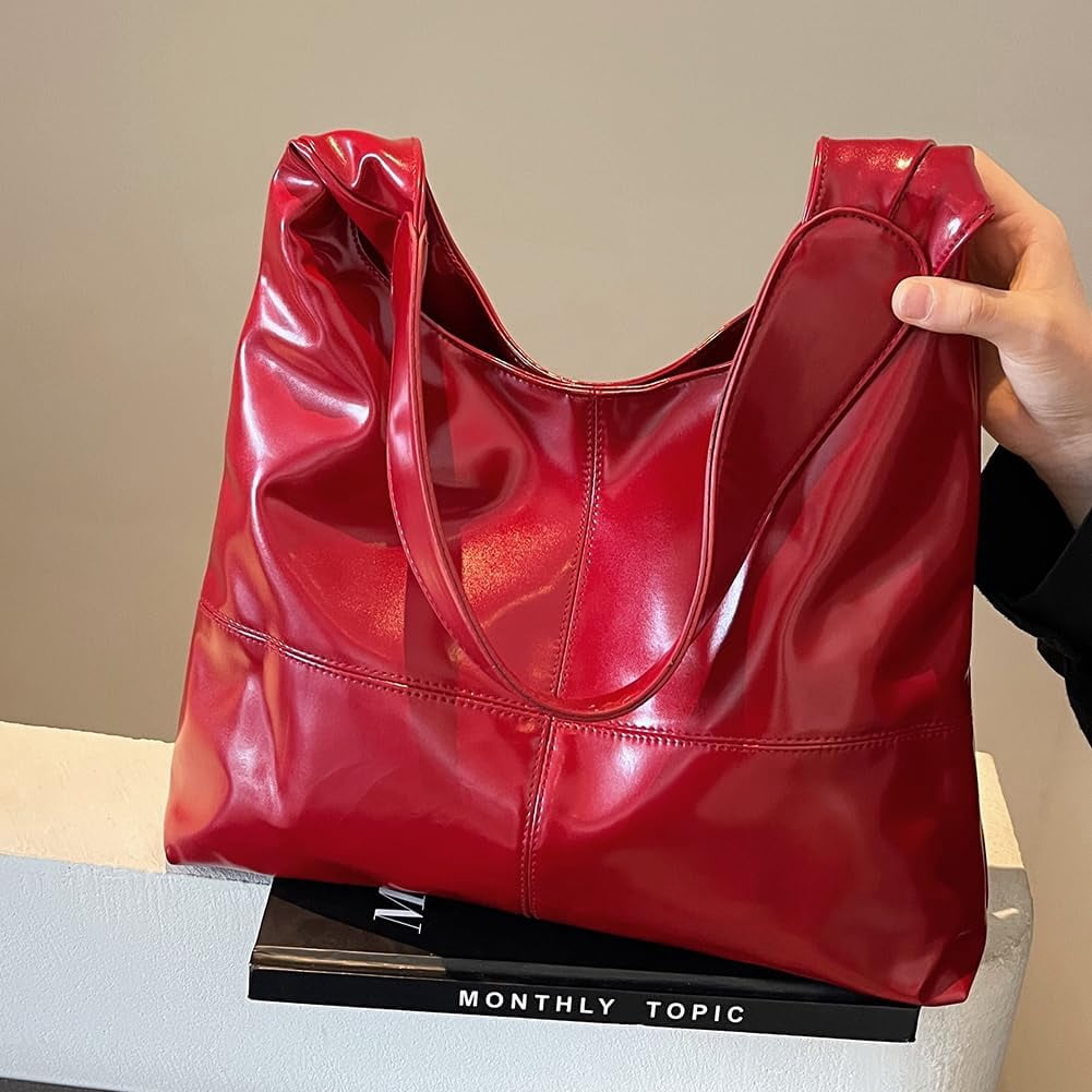 NANAHuang Slouchy Hobo Bags for Women Leather Tote Bag Slouchy Bag Shoulder Purse Ladies Top Handle Slouchy Tote Handbag
