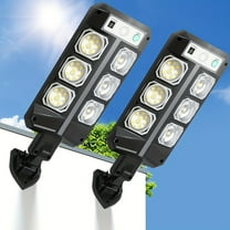 Solar Lights Outdoor Motion Sensor, 2 Pack Solar Street Lights Outdoor Waterproof, Dusk to Dawn Solar Security Flood Lights with Remote Control for Yard, Entryway Garage, Porch