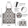 thumbnail image 3 of Black Geometric Flower Diamond Pattern Apron-Garden Aprons for Women with Pockets-Cotton Linen Waterproof Kitchen Cooking Gardening Aprons Adjustable for Kitchen,Cooking,BBQ and Salon 33x27 Inch, 3 of 7