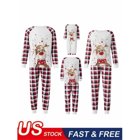 

Christmas Family Matching Clothes Outfits for Couples Kids Baby Long Sleeve T-Shirt Casual Trouser Pant Set Xmas Party