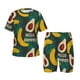 thumbnail image 1 of Balery Banana And Avocado Conjunto de Pijama Infantil de Manga Corta con Estampado – Ropa de Dormir de Algodón Suave-Medium, 1 of 6
