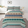 thumbnail image 2 of Manfei Boho bohemian Bedding Comforter Set,Retro Aztec Geometric Twin Comforter Sets,Cyan Beige Blue Bedding Set For Men Women,Luxury Bedroom Decor Reversible,2pcs, 2 of 8