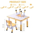 thumbnail image 7 of Kids Table & Chairs Set (2 Chairs), Height Adjustable Toddler Table and Chair Set for Kids Ages 3-8 with Graffiti Desktop, Learning & Art Activity Desk for Classroom, Home, Daycare, 7 of 7
