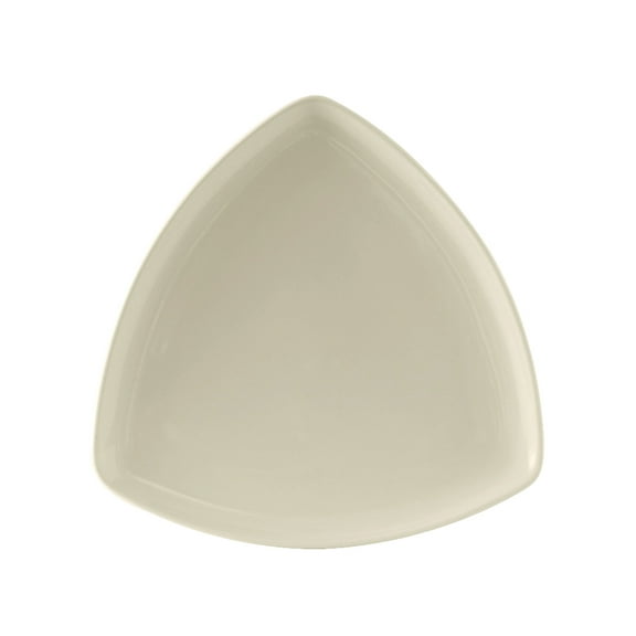 Tuxton Duratux Eggshell White 11-7/8-Inch Triangle Plate, Pack of 12
