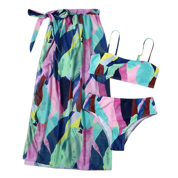 Gibobby Bañador de una pieza Traje de baño Bikini femenino Traje de baño sexy de dos piezas Traje de baño de verano conciso Conjunto de tankinis(Verde,G)