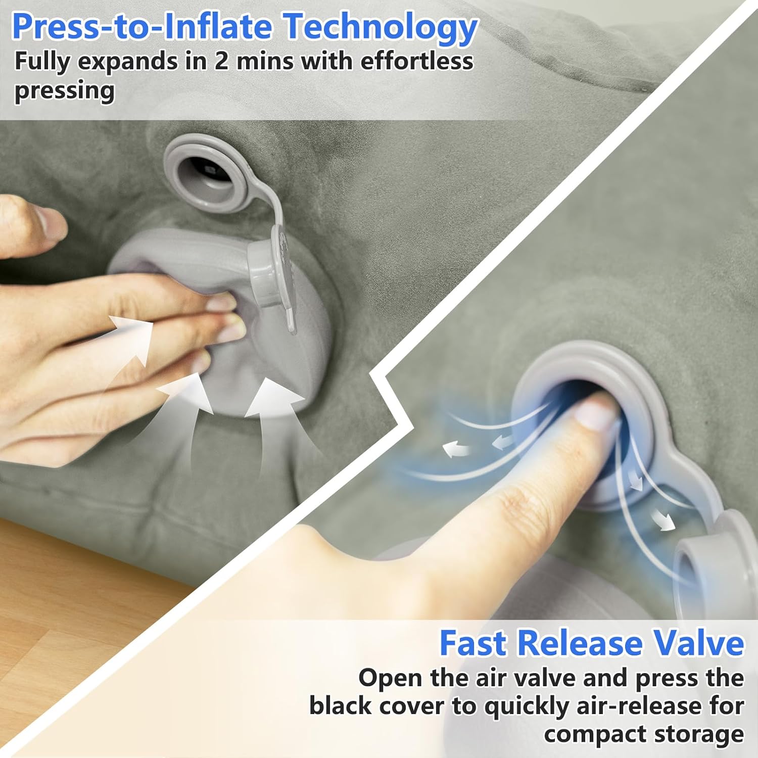 Inflatable Leg Elevation Pillow After Surgery, Wedge Leg Elevating Pillows for Injury Recovery, Blood Circulation, Swelling, Leg Support Cushion Knee Hip Ankles Pain