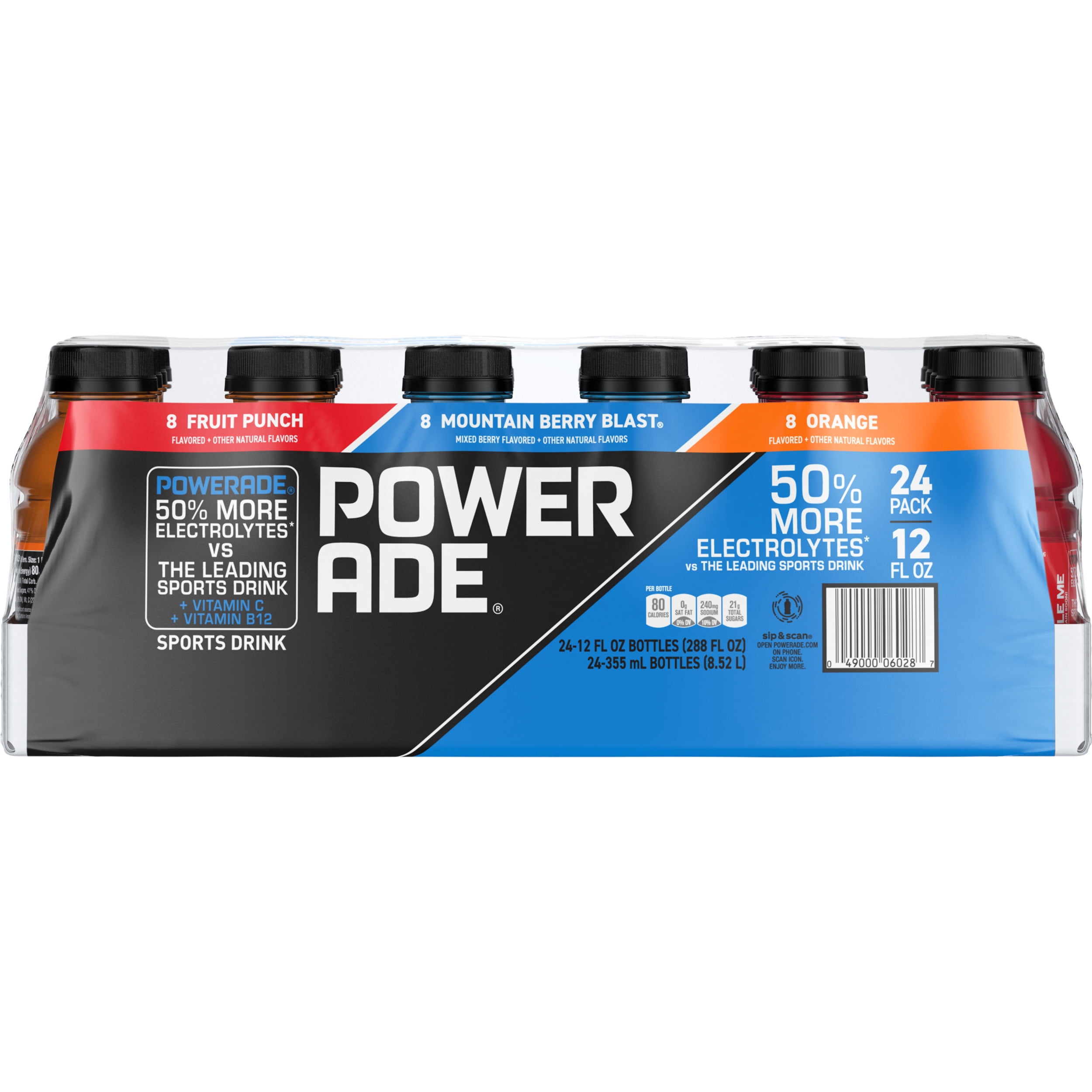 POWERADE Variety Pack Sports Drink, 12 fl oz (Pack of 24)