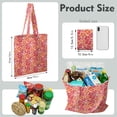 thumbnail image 2 of Aesthetic Floral Foldable Tote Bag - Washable & Durable Shopping Bag with Floral Design, 2 of 6
