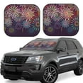 thumbnail image 1 of Vsdgher Fireworks2 Print Car Windshield Sun Shade, Reflective Sunshade Window Sunshade Sun Visor Protector Fit for Cars,Trucks,SUVs-Medium, 1 of 6