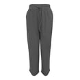 thumbnail image 5 of Cotton and Linen Embroidered Wide Leg Pants for Women Spring and Summer Loose High Waist Straight Casual Pants, 5 of 6