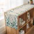thumbnail image 6 of Table Runners 72 Inches Long Dress Scarves, Teal Green Eucalyptus Farmhouse Kitchen/Dining Table Runner, Coffee Tablerunners, Farmhouse Weeping Leaves Linen 16x72 Inch, 6 of 9