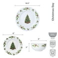 thumbnail image 3 of Pfaltzgraff Christmas Day 24 Piece Porcelain Dinnerware Set White, 3 of 5