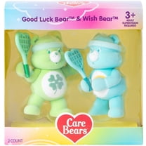 Care Bears Good Luck Bear & Wish Bear Mini Figure 2-Pack (Playing Tennis, Flocked)