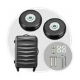 thumbnail image 3 of Roulette de Valise, Valise de Bagage Réparation Roulette Robuste 50mm Muet Caoutchouc Universel Roue Pivotante de Rechange de Transport Remplacer Roulette 4PCS pour Valise/lu, 3 of 5