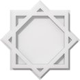thumbnail image 1 of Ekena Millwork CMP10AL 10 in. OD x 5.5 in. Square Axel Architectural Grade PVC Contemporary Ceiling Medallion, 1 of 1