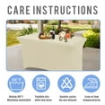 thumbnail image 3 of LUSHVIDA 4ft Stretch Spandex Table Cover- Rectangular Fitted Stretchable Wrinkle Resistant Elastic Tablecloth for Party, Wedding, Banquet, Beige, 1 Pack, 3 of 6
