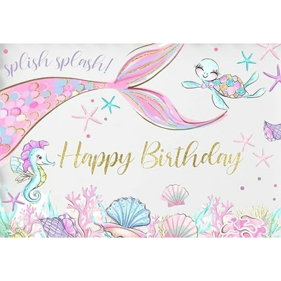 Under the Sea Mermaid TailsEdible Icing Sheets-fits 1/4 sheet cake or larger