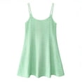 thumbnail image 5 of SMihono Cotton Nightgowns for Women Sleeveless Racerback Night Gown Spaghetti Strap Sleep Dress Chemise Sleepwear Green L, 5 of 5