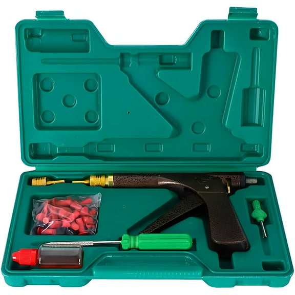 ZEPARO Tire Repair Kit, Tire Plug Kit Heavy Duty Professional, Mushroom Shaped Tire Repair Insert Plugs Car Wheel Vacuum Tyre Repair Tool Kit, for Motorcycle, Truck, ATV, Tractor, RV, SUV, Trailer