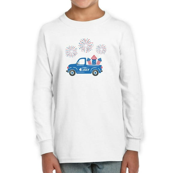 Happy July 4th Truck Long Sleeve Toddler -Image by Shutterstock,  2 Toddler