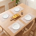 thumbnail image 3 of Unique Bargains 4pcs Cotton Blend Washable Table Mat Blue Edge 15.7"x11.8", 3 of 6
