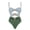 Green Swimsuit, variant on Women 2 Piece Swimsuit Cutout One Piece Bathing Suit with Sheer Mesh Wrap Cover Up Skirt Beach Vacation Swimwear