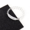 thumbnail image 1 of Nvzi Pulsera de cuentas hecha a mano, adecuada, pulsera de bolas de piedra natural, pulsera de cristal natural con cordón elástico (blanco), 1 of 4