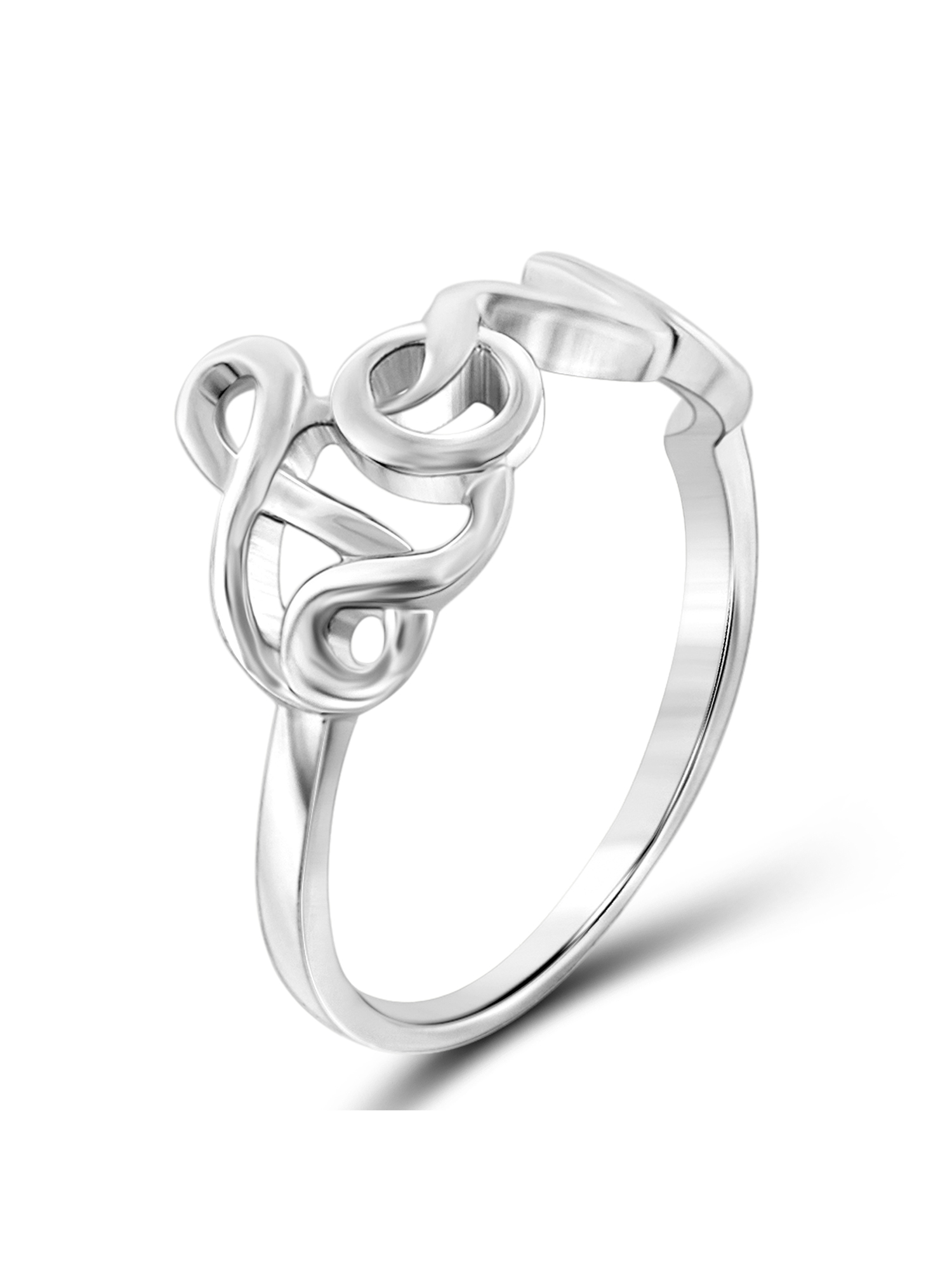 JewelersClub Sterling Silver Enchanting Love Ring for Women | Dainty Sterling Silver Promise Ring For Women | Silver Enchanting Love Ring For Women