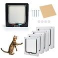 thumbnail image 4 of 4-Way Lockable Magnetic Pet Door - ABS Frame with Secure Flap for Cats & Small Dogs‌, 4 of 7