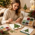 thumbnail image 6 of Christmas Sea Glass Art Kit, DIY Sea Glass Set with Wooden Easel, Festive Holiday Craft Supplies for Beginner-Friendly Handmade Christmas Decorations and Home Decor, 6 of 6
