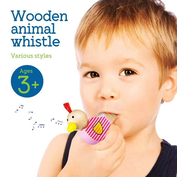 LEORX 8 Pcs Wooden Whistle For Loud Sound Educational Bird Designs For Musical Play And Birthday