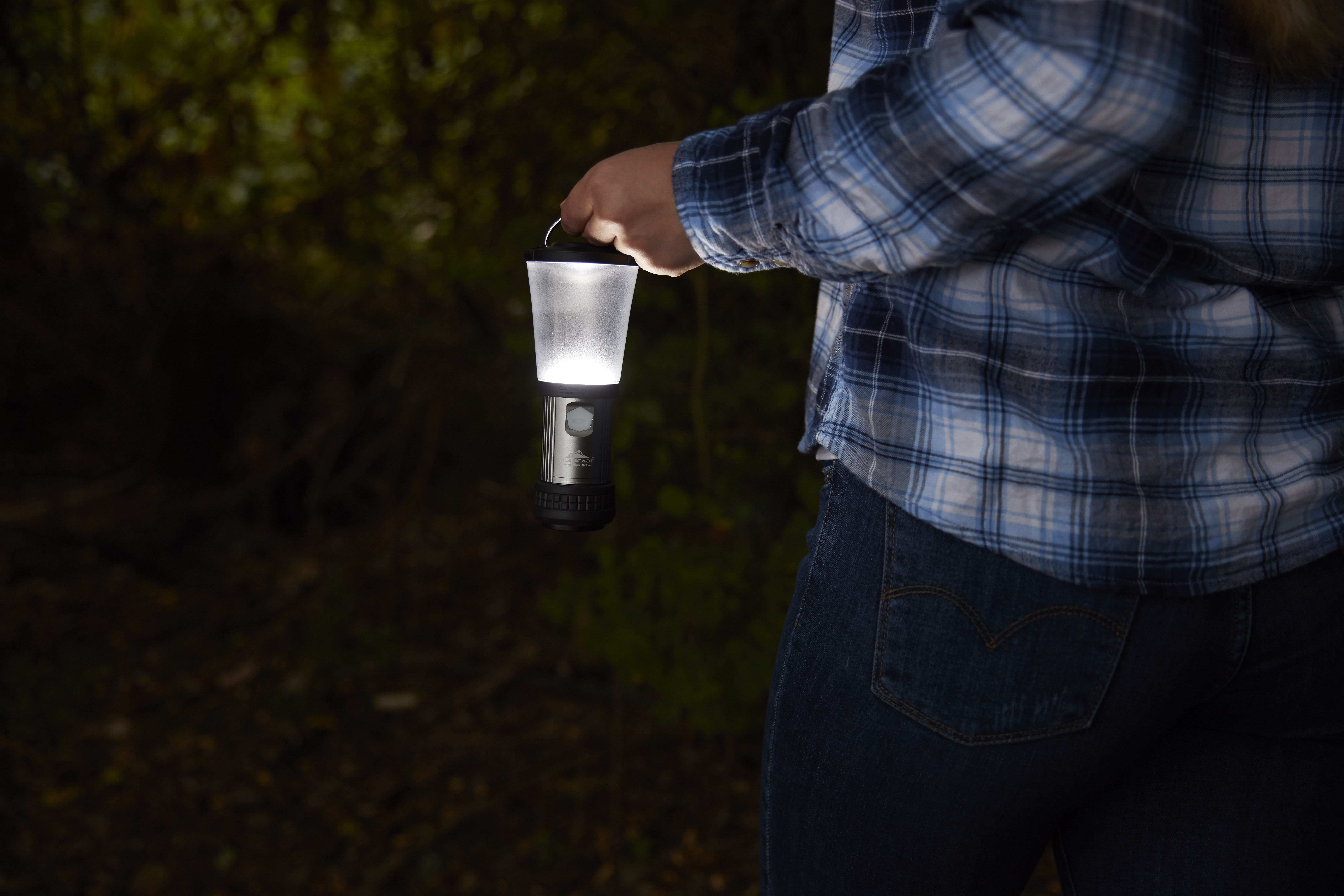 Cascade Mountain Tech Convertible Lantern & Flashlight, 500 Lumens, Water Resistant – Light Blue, 6oz