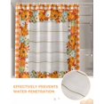 thumbnail image 6 of Fall Shower Curtain Pumpkin Maple Leaves Bathroom Curtains with Hooks, Waterproof Fabric Orange Leaf Buffalo Plaid Wood Thanksgiving Bath Shower Curtains Set for Bathroom Bathtubs Decor 72x72 Inch, 6 of 7