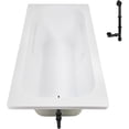 thumbnail image 4 of Streamline N-4300-742-BL 66 in. x 34 in. Acrylic Soaking Drop-In Bathtub in Glossy White, With External Drain in Matte Black, 4 of 5