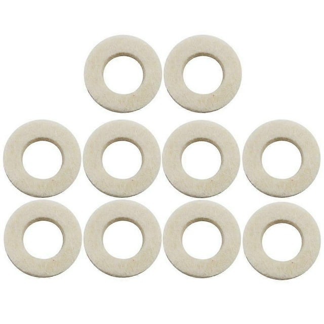 10pcs Trumpet Felt Washers Cushion Pad Trumpets Musical Instrument Accessory (White)