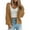 #137-Gold, variant on Ounisa Women's Chunky Knit Open Front Sweater Long Sleeve Button Loose Short Cardigan Outerwear Coats