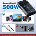 thumbnail image 3 of DOACE Convertidor de Voltaje de Onda Senoidal Pura 500W 220V a 110V, 3 of 7