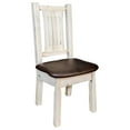thumbnail image 3 of Homestead Collection Side Chair, Clear Lacquer Finish w/ Upholstered Seat, Saddle Pattern, 3 of 4