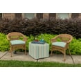 thumbnail image 2 of Casual Cushion Solid Sunbrella Fabric 1-Piece Indoor/Outdoor Wicker Seat Pad Cushion, 19.5"W x 19.5"L, Canvas Spa, 2 of 6