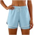 thumbnail image 5 of RFQWOVSR Women's High Waist 2-in-1 Athletic Shorts with Pockets Quick Dry Running Shorts for Women XXL, 5 of 5