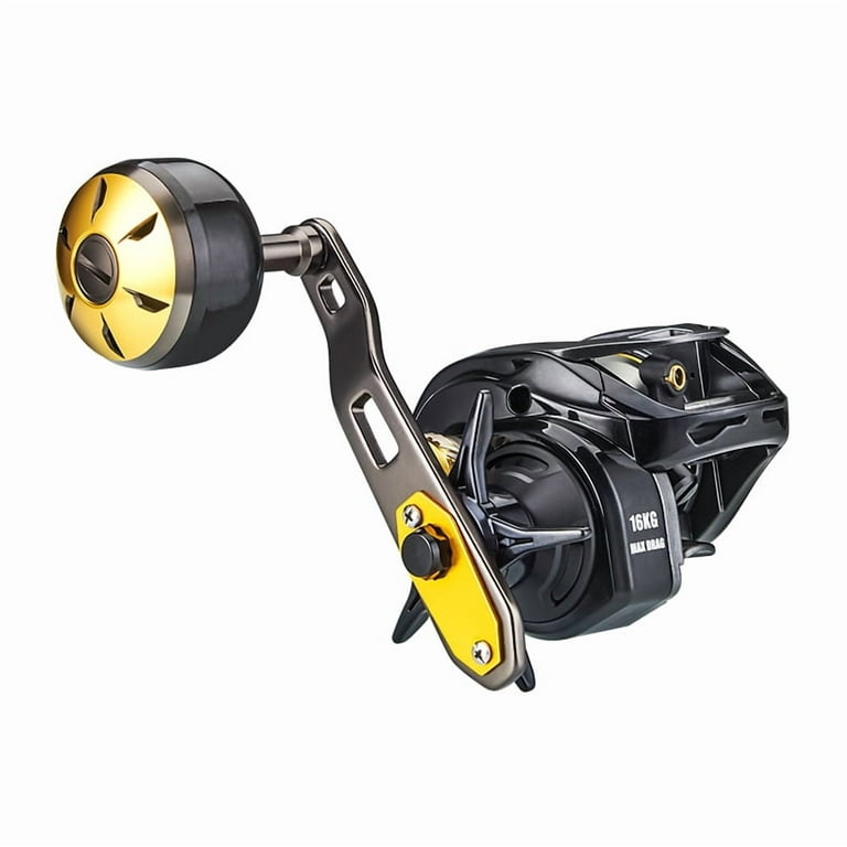 7.6 1 baitcasting reel Baitcaster Fishing Reel Extended Handle 7.2:1 Gear Ratio 16KG Max Drag 6+1BB  For Bass Freshwater Saltwater Baitcasting Reel