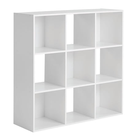 MAINSTAYS 9 CUBE STORAGE ORGANIZER, WHITE