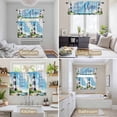 thumbnail image 6 of Lighthouse Kitchen Curtains Sets for Windows 24 Inch Length, Blue Coastal Nautical Ocean Beach Palm Tree Rod Pocket Window Treatments Tier Curtains and Valances Set for Bedroom/Bathroom, 6 of 8