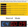thumbnail image 2 of Btbsign LED Interval Timer Electronic Count Dow up Clock Blue Red 4 inch, 2 of 6