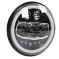 thumbnail image 3 of Motorcycle Headlight, Waterproof Good Heat Dissipation Universal Head Lamp Dustproof 12V White Light Anti Explosion High Brightness 7in  For Cars For Motorbikes, 3 of 8